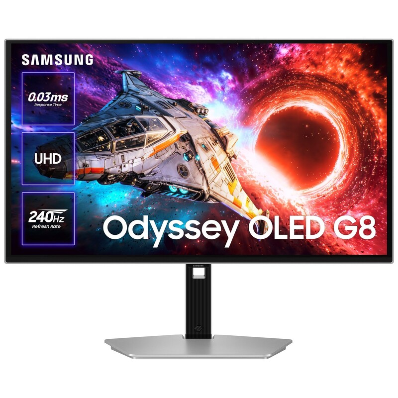 Монiтор Samsung 32" Odyssey Gaming G80SH (LS32HG802SIXUA) OLED Silver 240Hz
