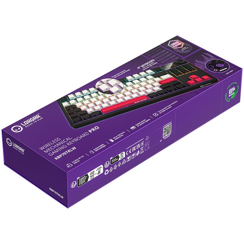 Клавиатура Lorgar Pro KBP70TKLW Wireless Black/Red (LRG-KBP70TKLW-BK-US)