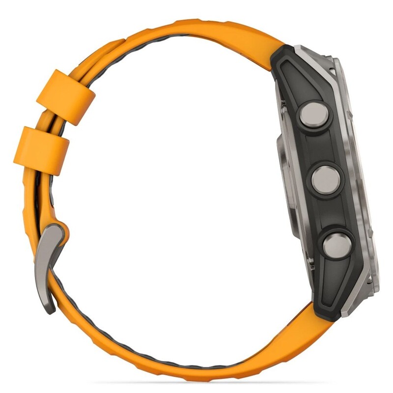 Смарт-годинник Garmin Fenix 8 51mm AMOLED Sapphire Titanium with Spark Orange/Graphite Silicone Band (010-02905-11)