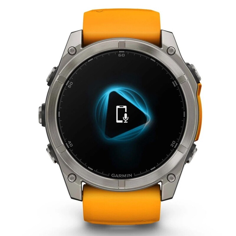 Смарт-годинник Garmin Fenix 8 51mm AMOLED Sapphire Titanium with Spark Orange/Graphite Silicone Band (010-02905-11)