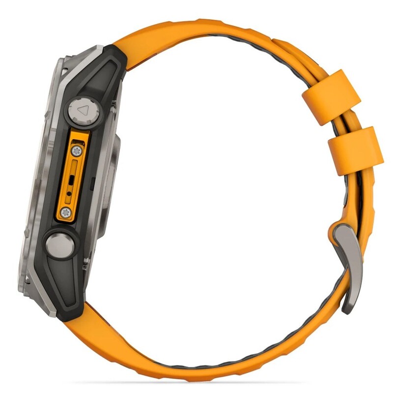 Смарт-годинник Garmin Fenix 8 51mm AMOLED Sapphire Titanium with Spark Orange/Graphite Silicone Band (010-02905-11)