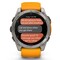 Фото - Смарт-годинник Garmin Fenix 8 51mm AMOLED Sapphire Titanium with Spark Orange/Graphite Silicone Band (010-02905-11) | click.ua