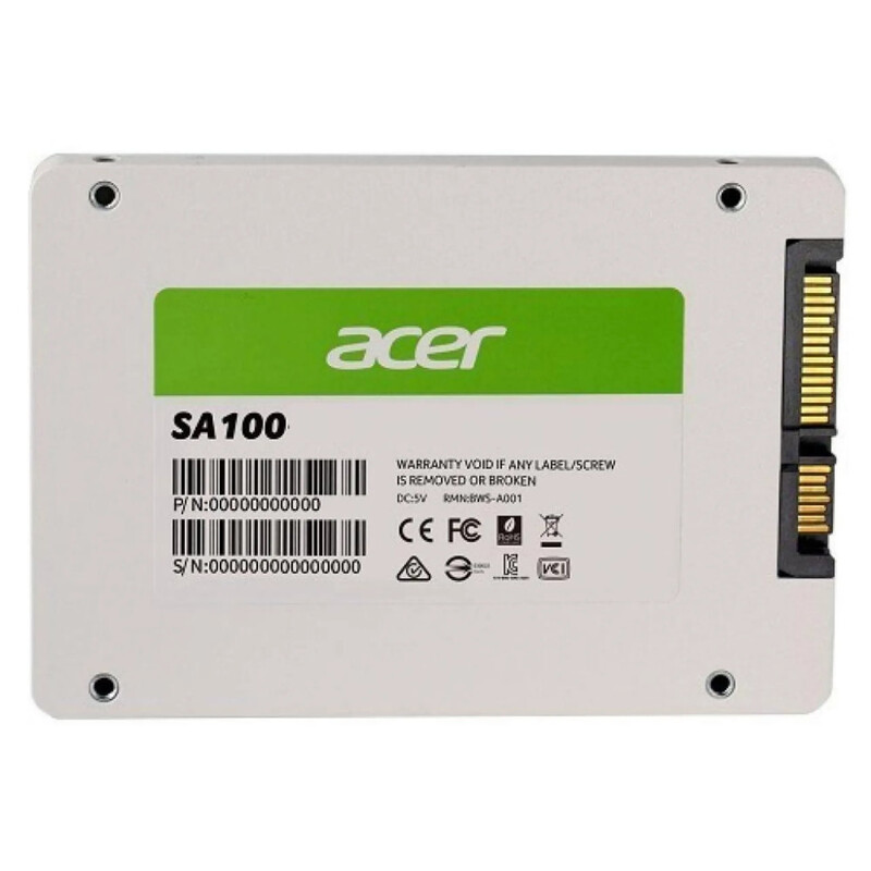 Накопитель SSD 120GB Acer SA100 2.5" SATAIII 3D NAND TLC (BL.9BWWA.101)