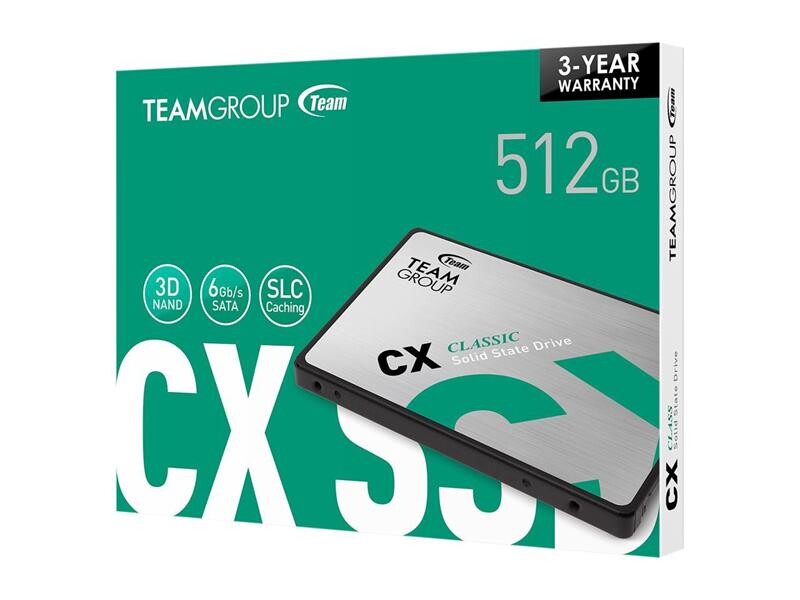 Накопитель SSD  512GB Team CX2 2.5" SATAIII 3D TLC (T253X6512G0C101)