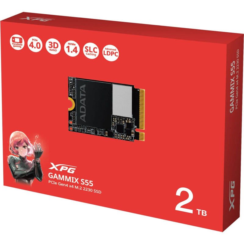 Накопичувач SSD 2TB A-Data XPG Gammix S55 M.2 2230 PCIe 4.0 x4 3D NAND (SGAMMIXS55-2T-C)