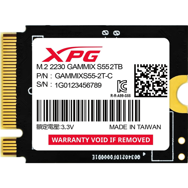 Накопичувач SSD 2TB A-Data XPG Gammix S55 M.2 2230 PCIe 4.0 x4 3D NAND (SGAMMIXS55-2T-C)