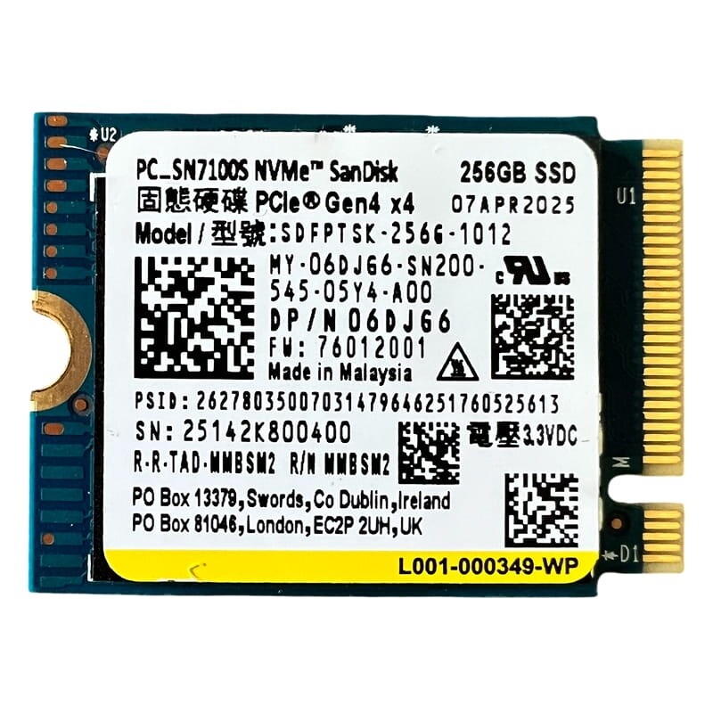 Накопитель SSD 256GB SanDisk PC SN7100S M.2 2230 PCIe 4.0 x4 TLC (SDFPTSK-256G)