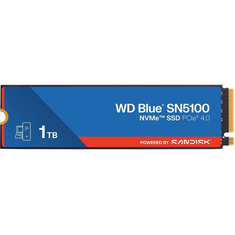 Накопичувач SSD 1TB WD Blue SN5100 M.2 2280 PCIe 4.0 x4 3D NAND (WDS100T5B0E-00CPE0)