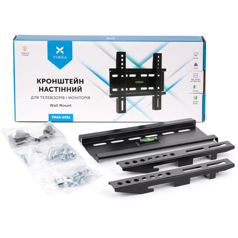 Кронштейн Vinga TM10-2251 Black (VESA200х200)