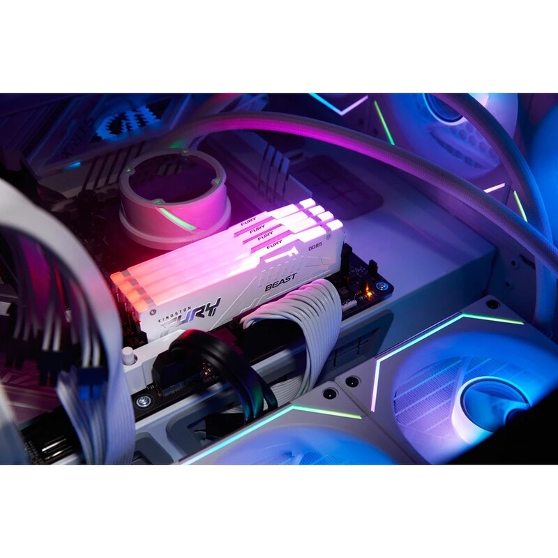 Модуль памяти DDR5 2х16GB/5600 Kingston Fury Beast White RGB (KF556C40BWAK2-32)