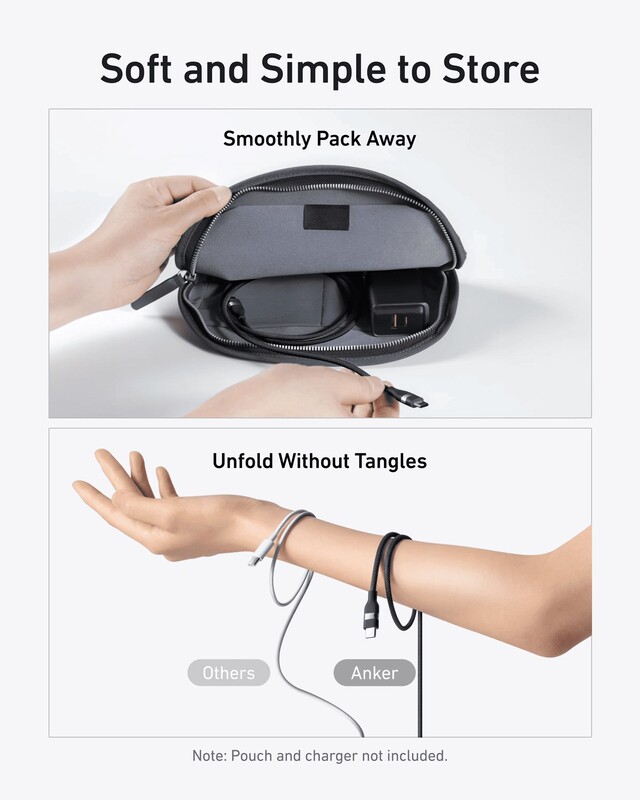 Кабель Anker Upcycled-Braided USB-C - USB-C (M/M), 240W, 0.9 м, Black (A82E2H11)