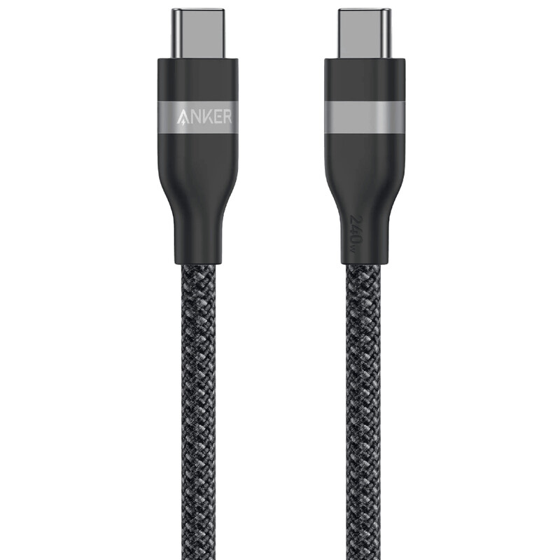 Кабель Anker Upcycled-Braided USB-C - USB-C (M/M), 240W, 0.9 м, Black (A82E2H11)