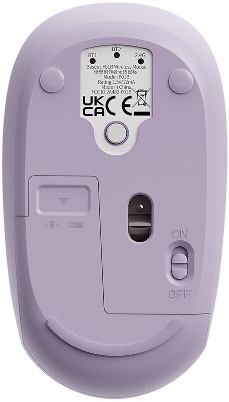 Миша бездротова Baseus F01B Tri-Mode Purple (B01055503513-00)