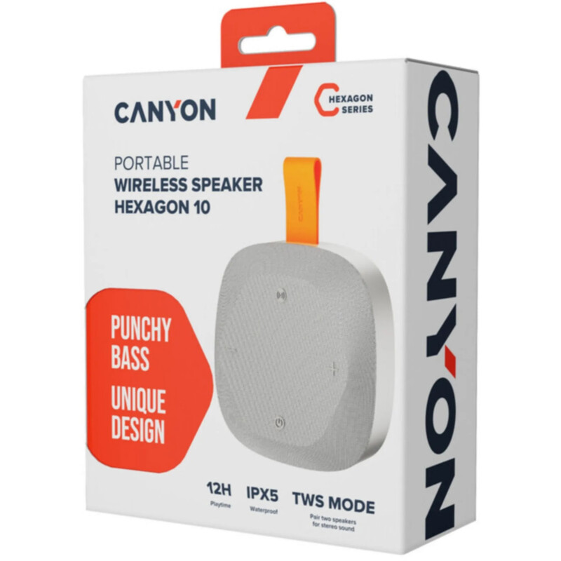 Акустична система Canyon Hexagon 10 Grey Orange (CNE-CBTSP10GO)