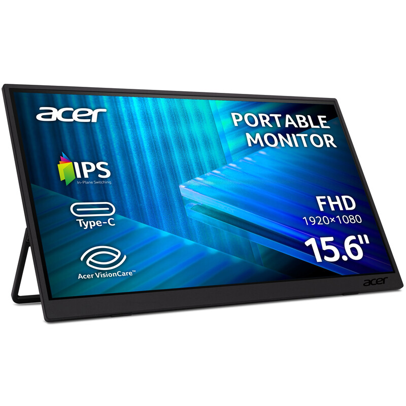 Монітор 15.6" Acer PM161QJ2bmiuux (UM.ZP1EE.201) IPS Black