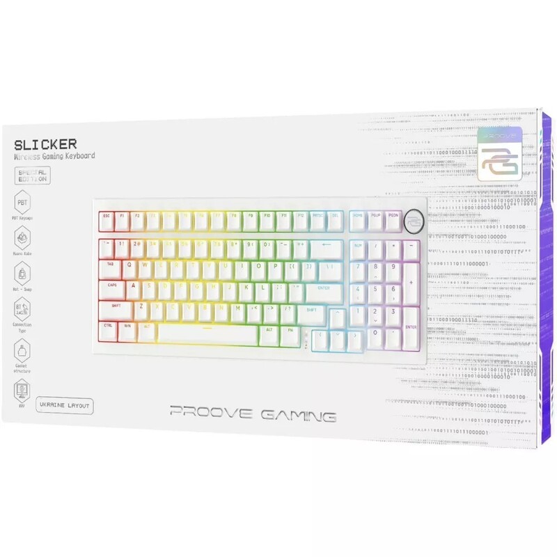 Клавіатура Proove Gaming Slicker Special Edition UA White