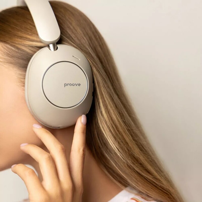 Bluetooth-гарнітура Proove Silence 3D with ANC Beige (HPSL00020007)