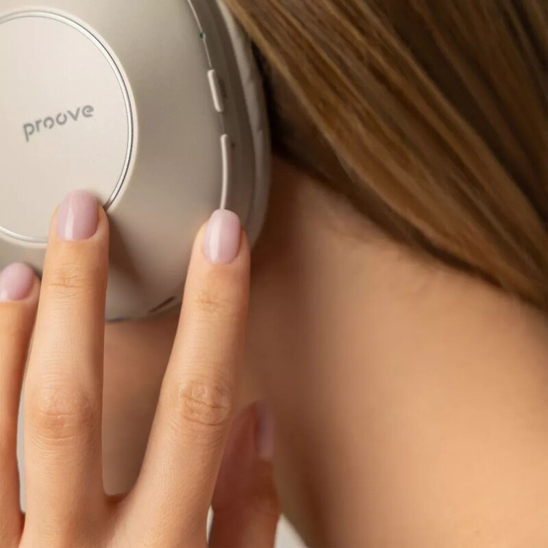 Bluetooth-гарнітура Proove Silence 3D with ANC Beige (HPSL00020007)