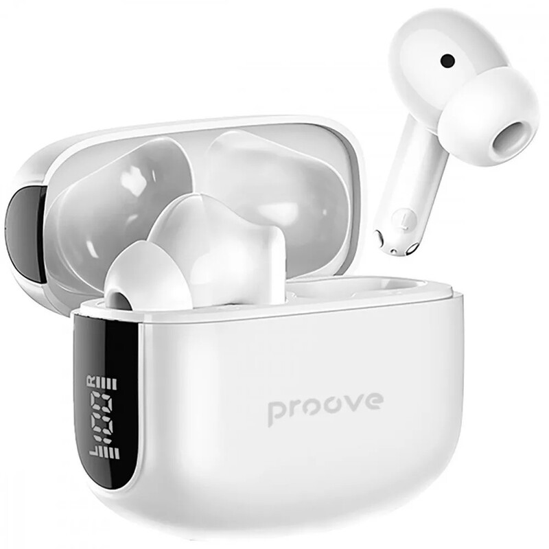 Bluetooth-гарнитура Proove Tempo TWS with ANC (APP) White (TWTM0001AP02)