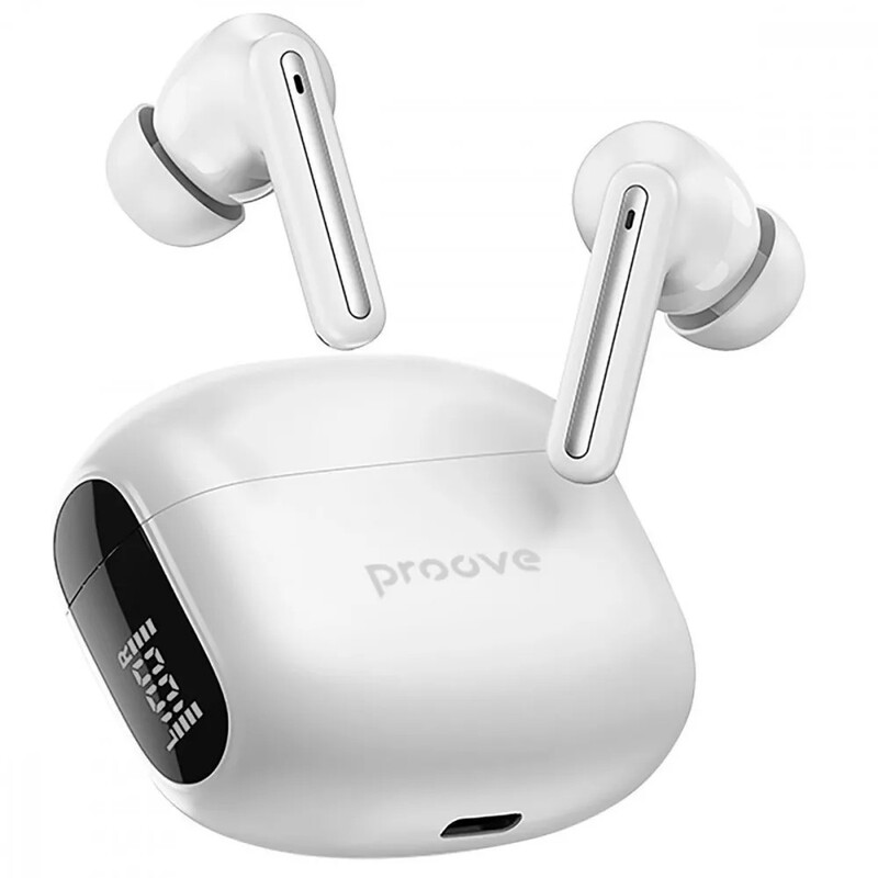 Bluetooth-гарнитура Proove Tempo TWS with ANC (APP) White (TWTM0001AP02)