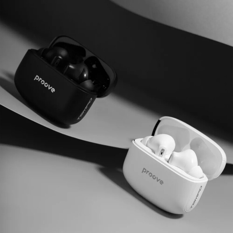 Bluetooth-гарнитура Proove Tempo TWS with ANC (APP) White (TWTM0001AP02)