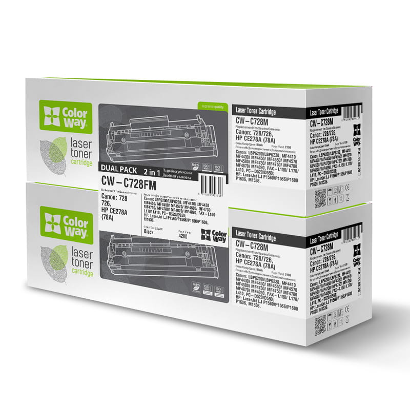 Картридж ColorWay (CW-C728FM) Canon MF4410/LBP6200 Universal Dual Pack