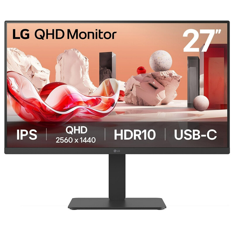 Монітор 27" LG 27BA65QB-B (27BA65QB-B.ADRZ) IPS Black 100Hz