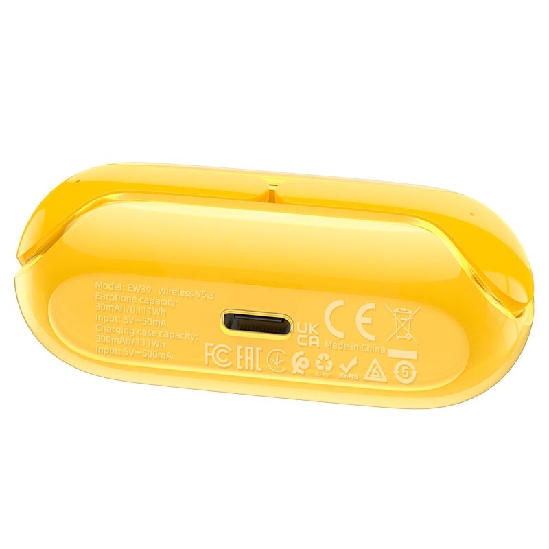 Bluetooth-гарнитура Hoco EW39 Bright TWS Yellow