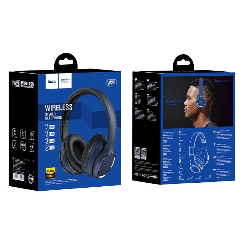 Bluetooth-гарнітура Hoco W28 Journey Blue (29861)