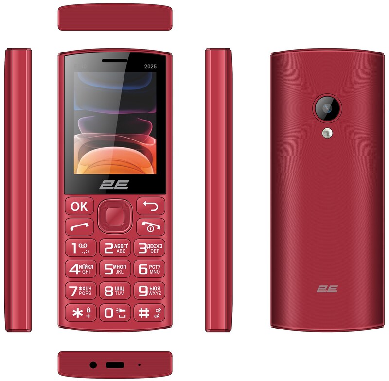 Мобiльний телефон 2E E240 2025 Dual Sim Red (794300867219)