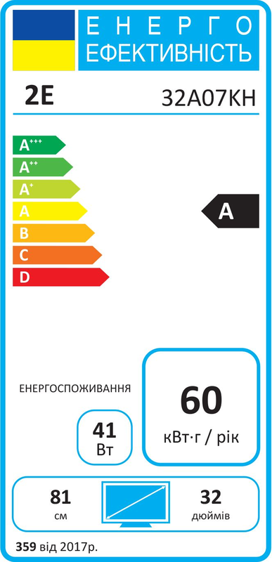 Телевiзор 2E 2E-32A07KH