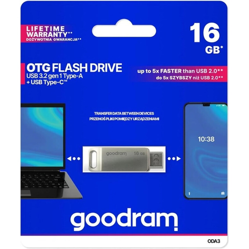 Флеш-накопичувач USB3.2 16GB Goodram ODA3 Silver (ODA3-0160S0R11)
