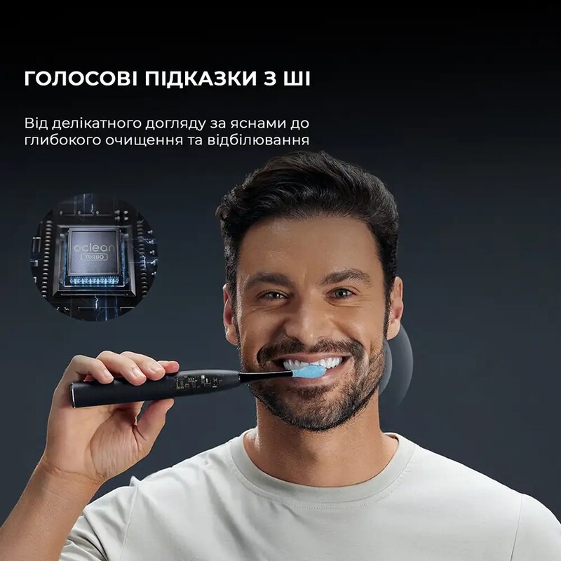 Умная зубная электрощетка Oclean X Ultra 20 Electric Toothbrush Black (6970810557121)