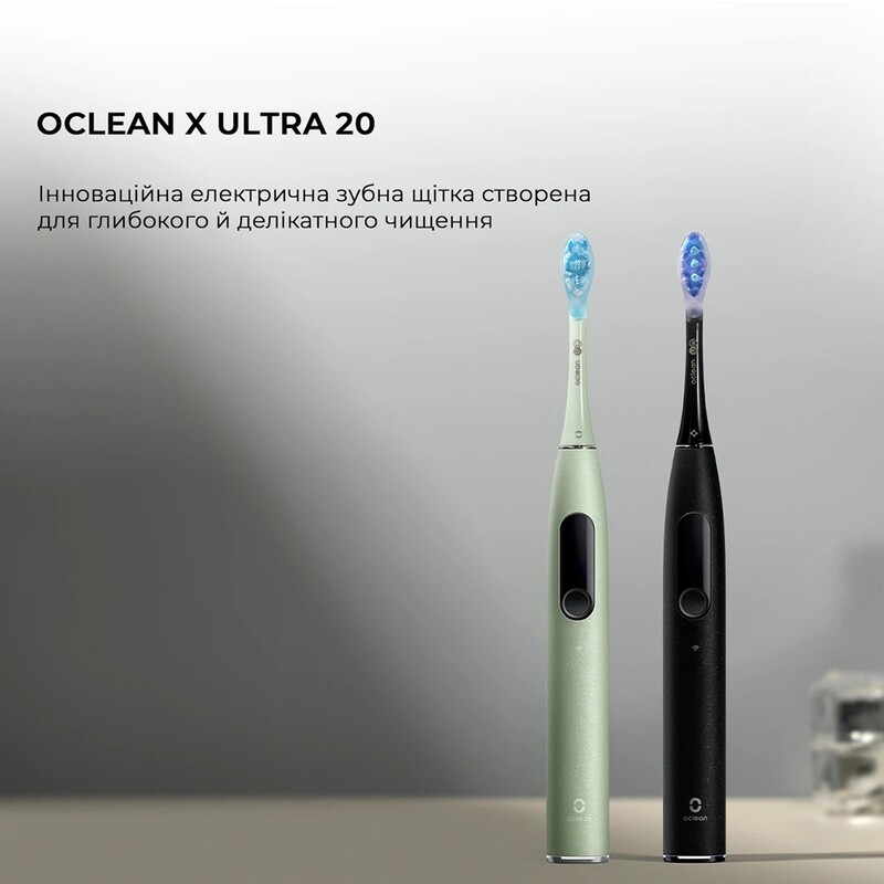 Умная зубная электрощетка Oclean X Ultra 20 Electric Toothbrush Black (6970810557121)