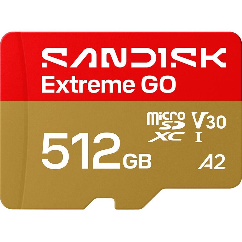 Карта памяти MicroSDXC 512GB UHS-I/U3 A2 Class 10 SanDisk Extreme Go (SDSQXGN-512G-GN6MN)
