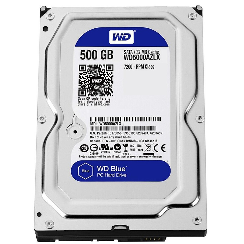 Накопитель HDD SATA 500GB WD Blue 7200rpm 32MB (WD5000AZLX) Refurbished