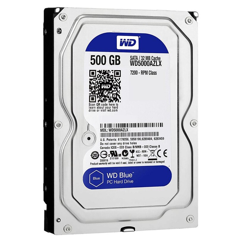 Накопитель HDD SATA 500GB WD Blue 7200rpm 32MB (WD5000AZLX) Refurbished