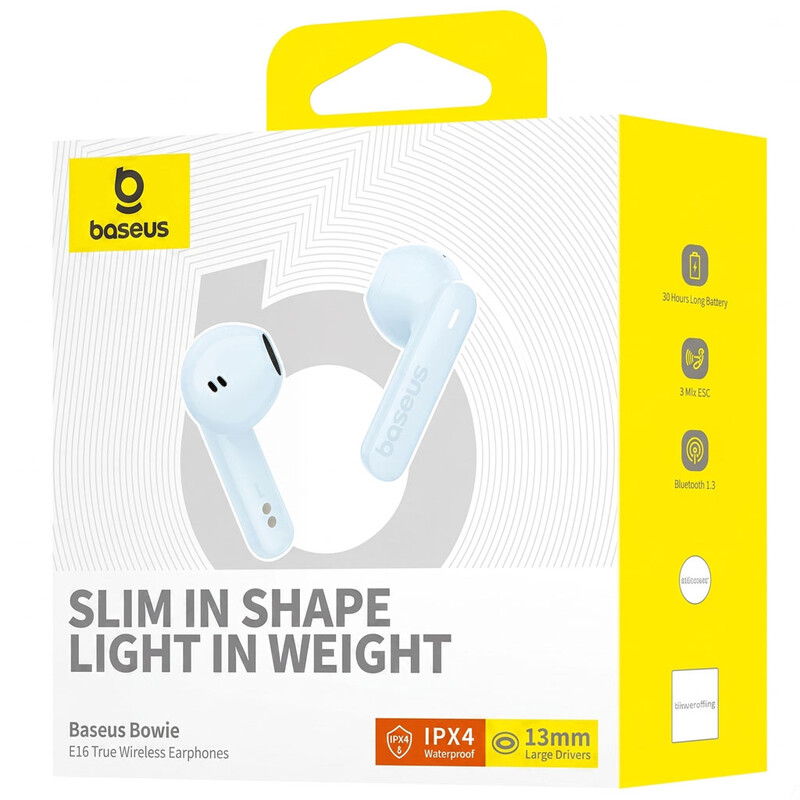 Bluetooth-гарнитура Baseus Bowie E16 TWS Blue (A00061900313-01)