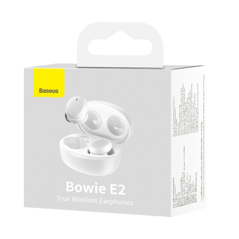 Bluetooth-гарнітура Baseus Bowie E2 TWS White (NGTW090002)