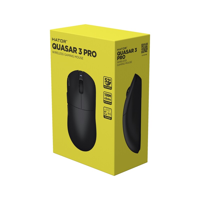 Миша бездротова Hator Quasar 3 Pro Wireless Black (HTM740)