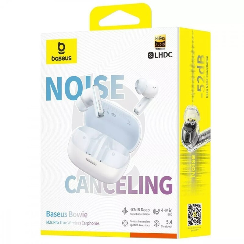 Bluetooth-гарнитура Baseus Bowie M2s Pro TWS White (A00051801213-00)