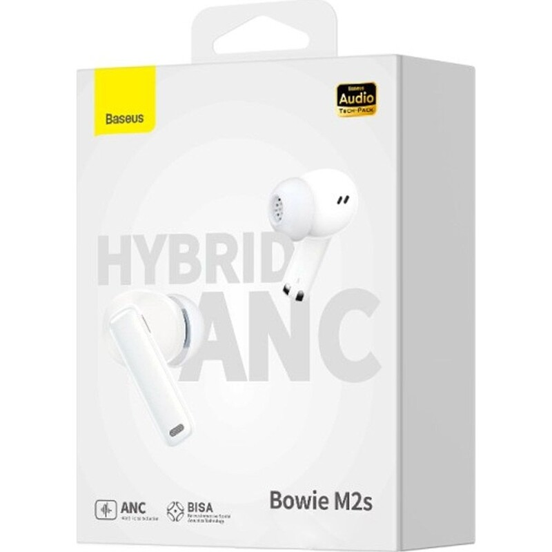 Bluetooth-гарнитура Baseus Bowie M2s TWS White (NGTW350102)