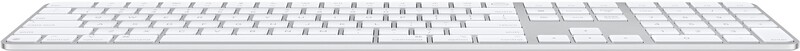 Клавиатура беспроводная Apple Magic Keyboard with Touch ID and Numeric Keypad for Mac with Apple silicon Ukrainian White (MXK73UA/A)