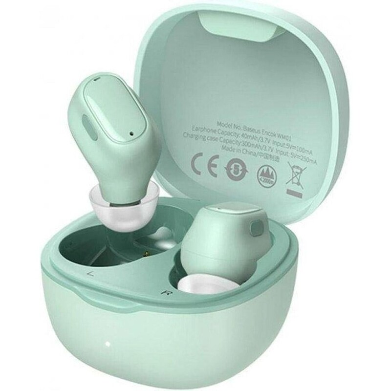 Bluetooth-гарнитура Baseus Bowie WM01 TWS Green (NGTW370006)