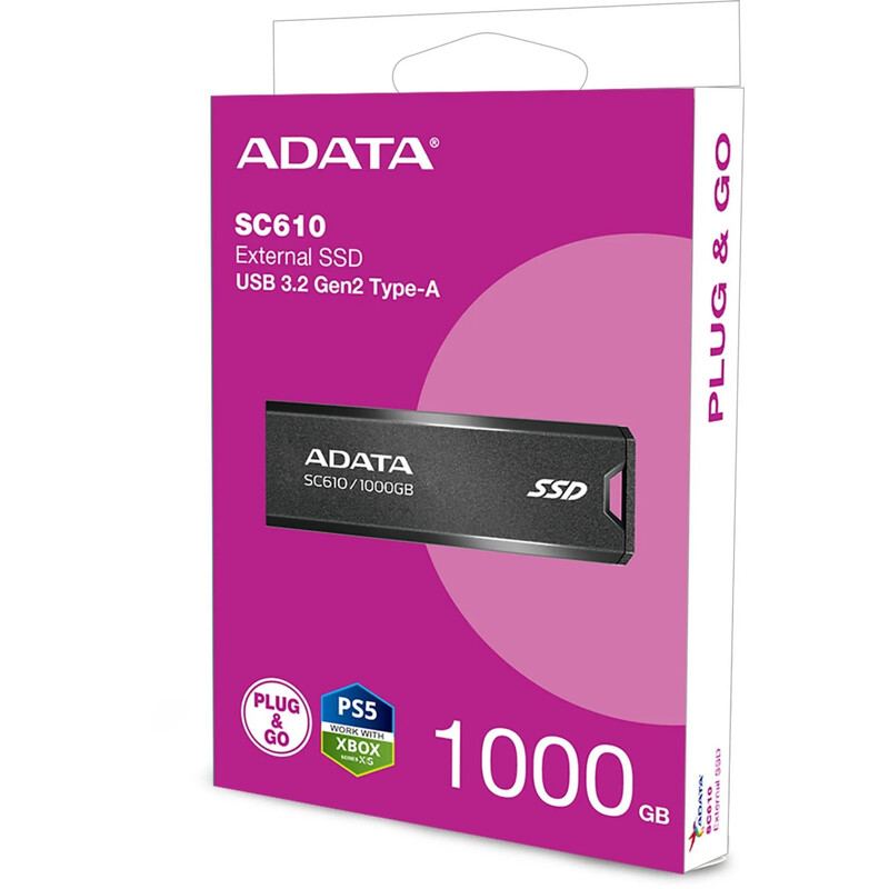 Накопитель внешний SSD USB3.2 1TB A-Data SD610 Black (SC610-1000G-CBK/RD)