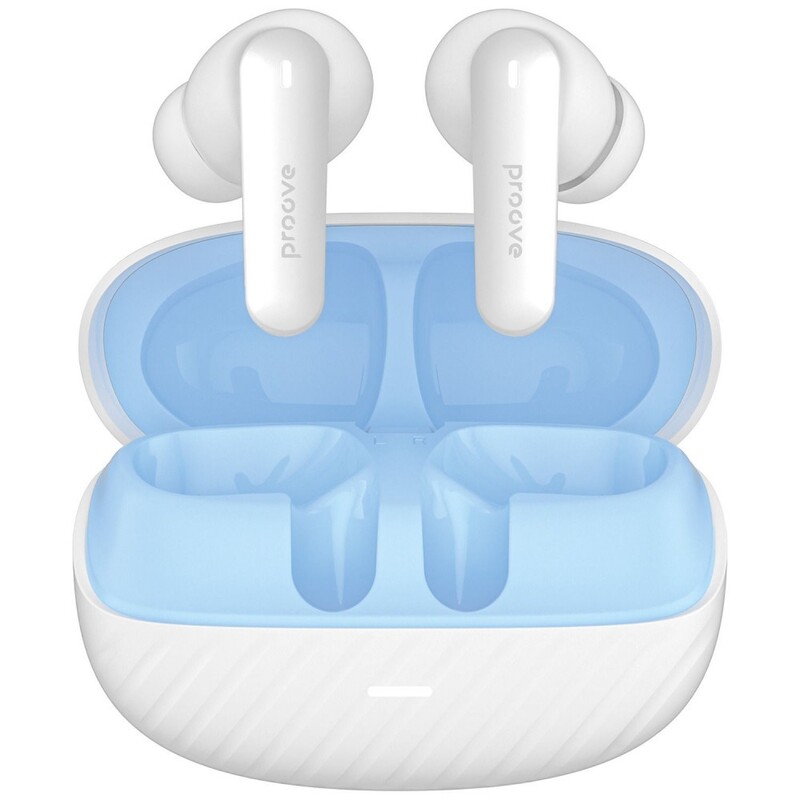 Bluetooth-гарнитура Proove Blitz II TWS with Hybrid ANC (APP) White/Blue (TWBL2001AP21)