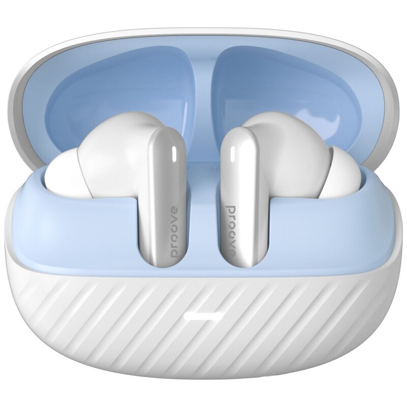 Bluetooth-гарнитура Proove Blitz II TWS with Hybrid ANC (APP) White/Blue (TWBL2001AP21)