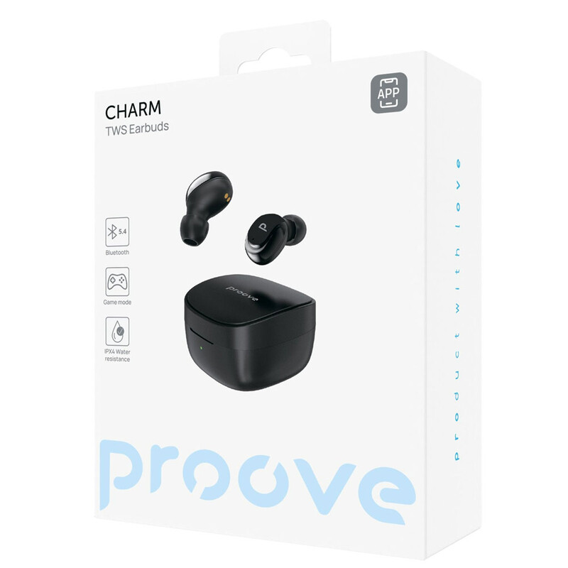 Bluetooth-гарнитура Proove Charm TWS (APP) Black (TWCH0001AP01)