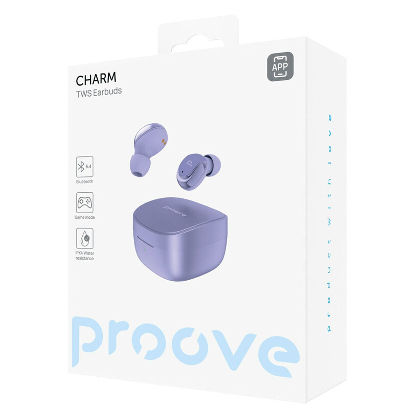 Bluetooth-гарнитура Proove Charm TWS (APP) Purple (TWCH0001AP09)