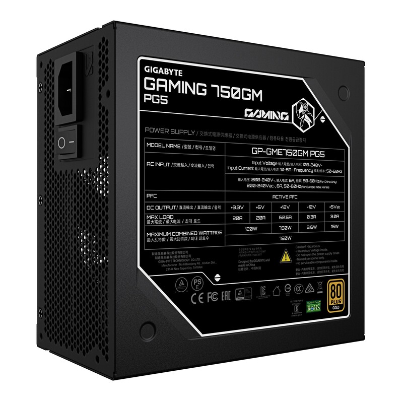 Блок живлення Gigabyte Gaming 750GM PG5 750W (GP-GME750GM PG5)